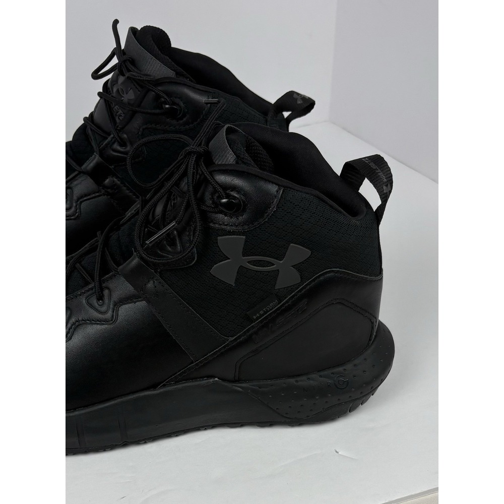 NWOT Under Armour Micro G Valsetz Mid Black Tactical Stormproof Boots Men's 12 - Picture 14 of 15